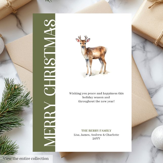 Carte de vœux de Noël tendance neutre imprimable (Trendy Neutral Christmas Greetings Printable Card)
