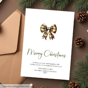 Carte de vœux de Noël Terracotta Sage Terrienne 