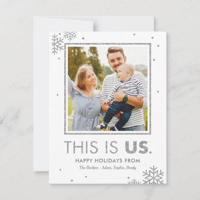 Carte de vœux de Noël This Is Us Argent (Devant)