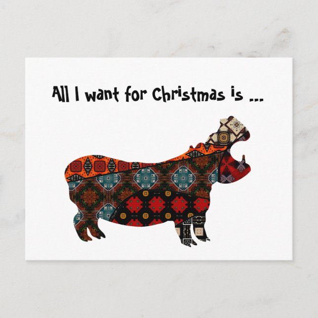 Carte de vœux de Noël Tout ce que je veux (Devant)