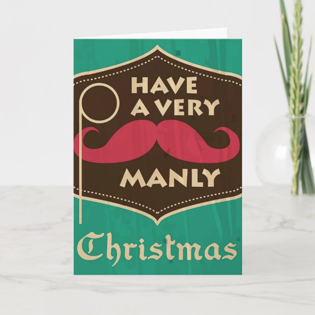 Carte de vœux de Noël très virile (Devant)