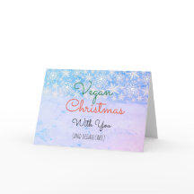 Carte de voeux de Noël végétan pour végétalien
