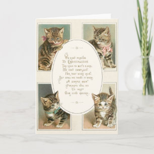 Carte de voeux de Noël Victorian Kittens