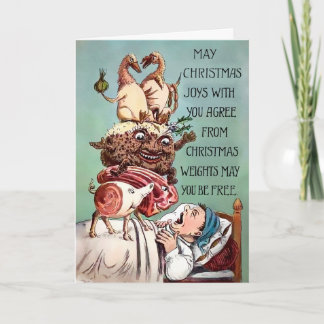 Carte de vœux de Noël victorien
