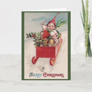 Carte de voeux de Noël victorienne