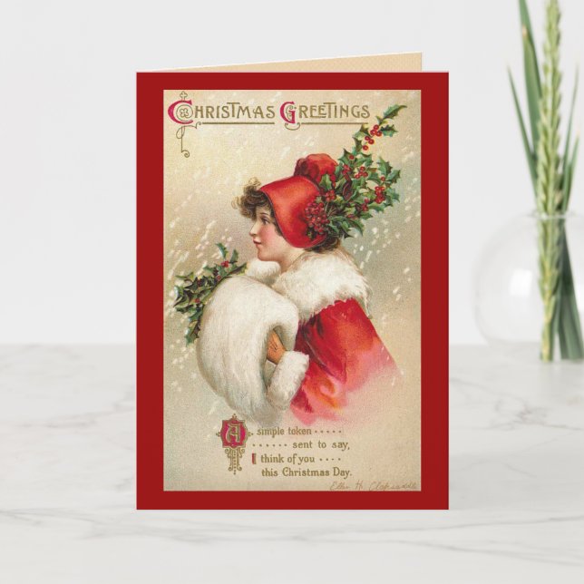 Carte de voeux de Noël victorienne (Devant)