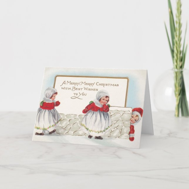 Carte de voeux de Noël victorienne (Devant)