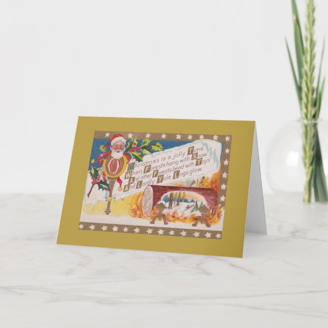Carte de vœux de Noël victorienne (Devant)