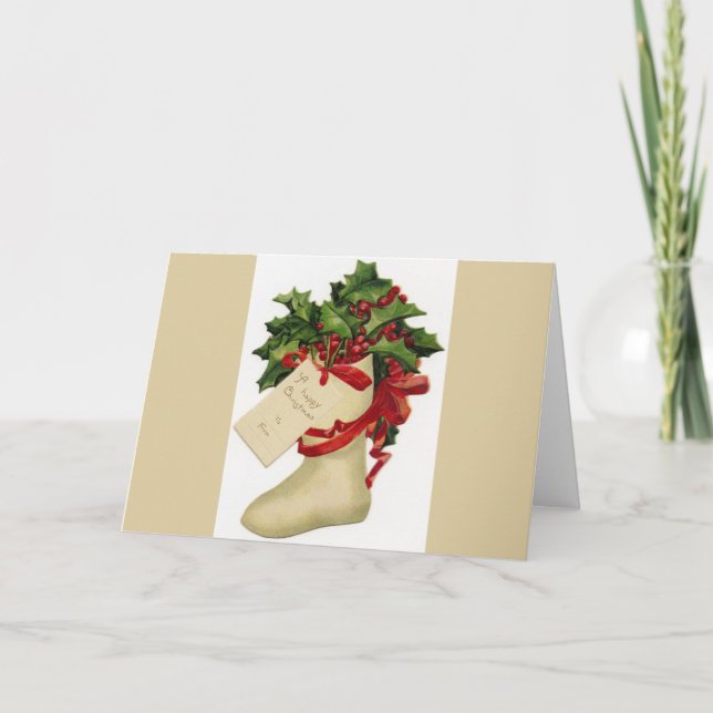 Carte de voeux de Noël victorienne (Devant)