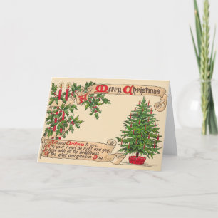 Carte de voeux de Noël victorienne