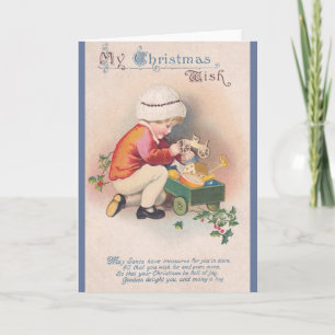 Carte de vœux de Noël victorienne