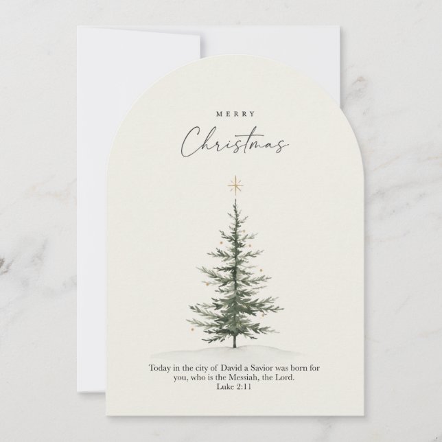 Carte de vœux de Noël vierge avec verset biblique (Devant)