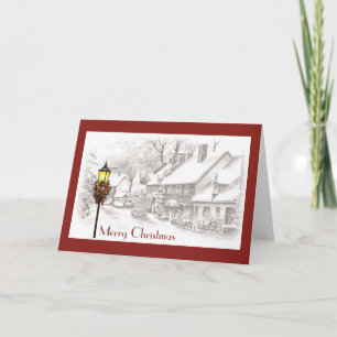 Carte de vœux de Noël Ville