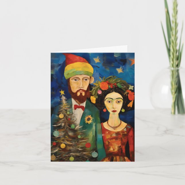 Carte de vœux de Noël Vincent et Frida (Devant)