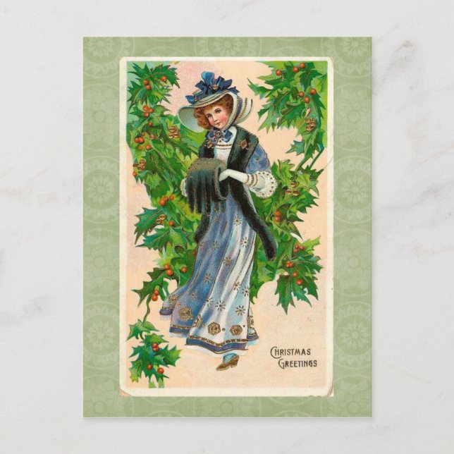 Carte de vœux de Noël vintage (Devant)