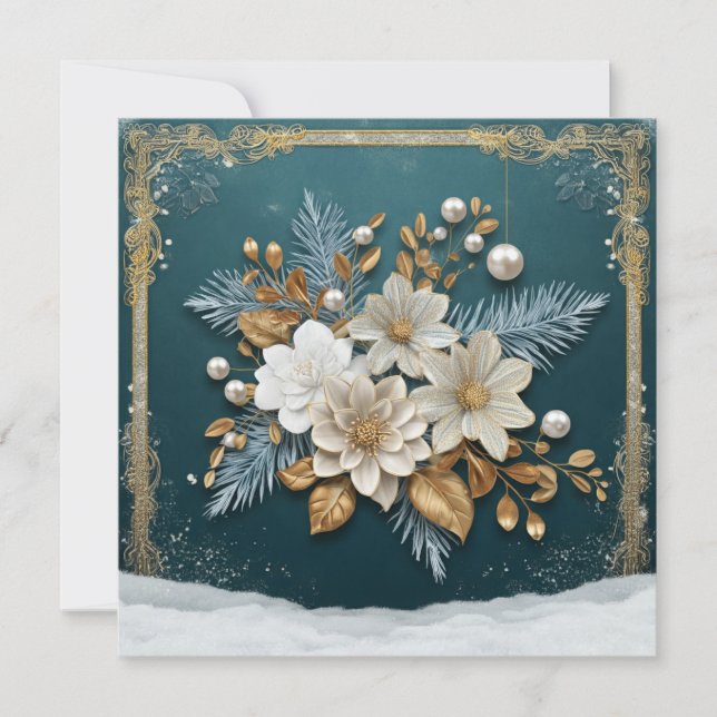 Carte de voeux de Noël Vintage (Devant)