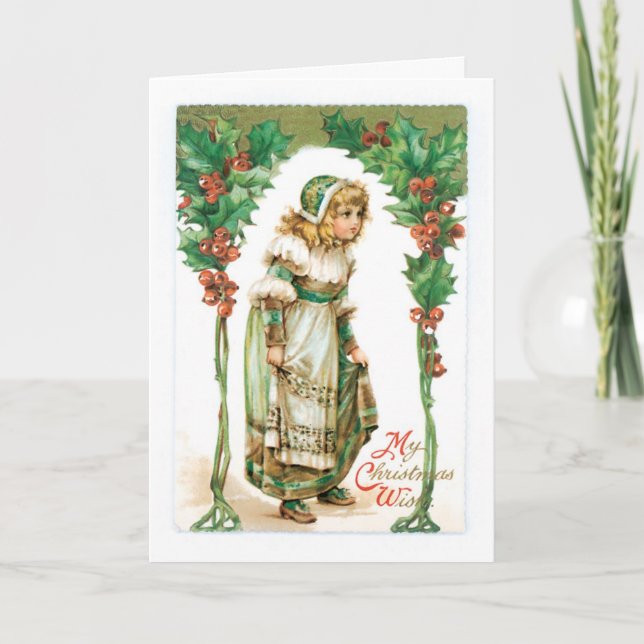 Carte de voeux de Noël Vintage (Devant)