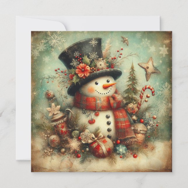 Carte de vœux de Noël vintage (Devant)