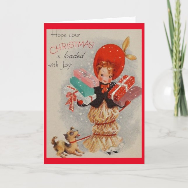 Carte de voeux de Noël Vintage (Devant)