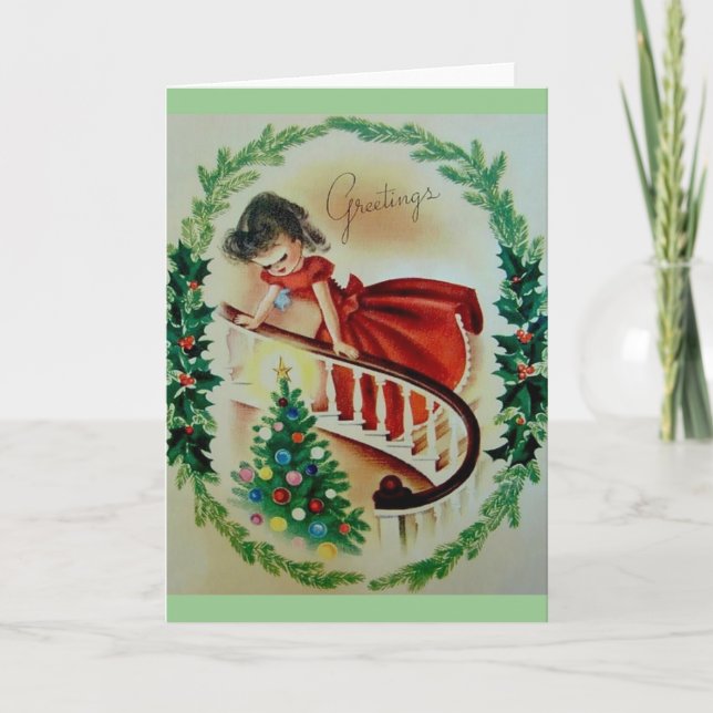 Carte de voeux de Noël Vintage (Devant)