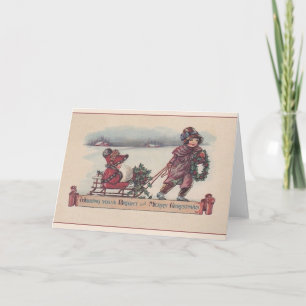 Carte de voeux de Noël Vintage
