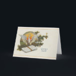 Carte de voeux de Noël vintage en Pologne<br><div class="desc">Carte de voeux Retro / Polonais Vintage pour Noël. Wesołych Świąt ! Joyeux Noël!</div>