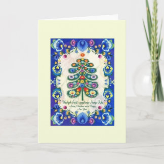 Carte de voeux de Noël vintage polonaise américain