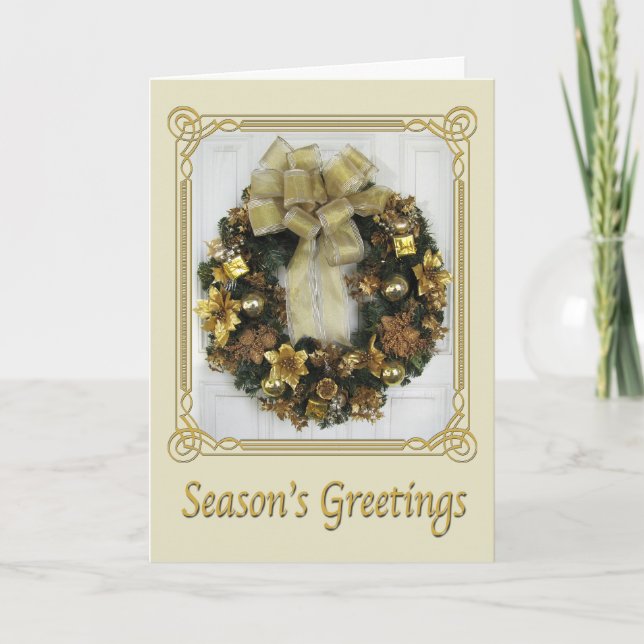 Carte de voeux de Noël Wreath (Devant)