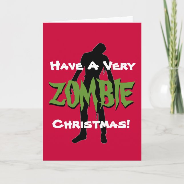 Carte de voeux de Noël ZOMBIE (Devant)