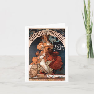 Carte de voeux de note ou de chocolat de Nouveau