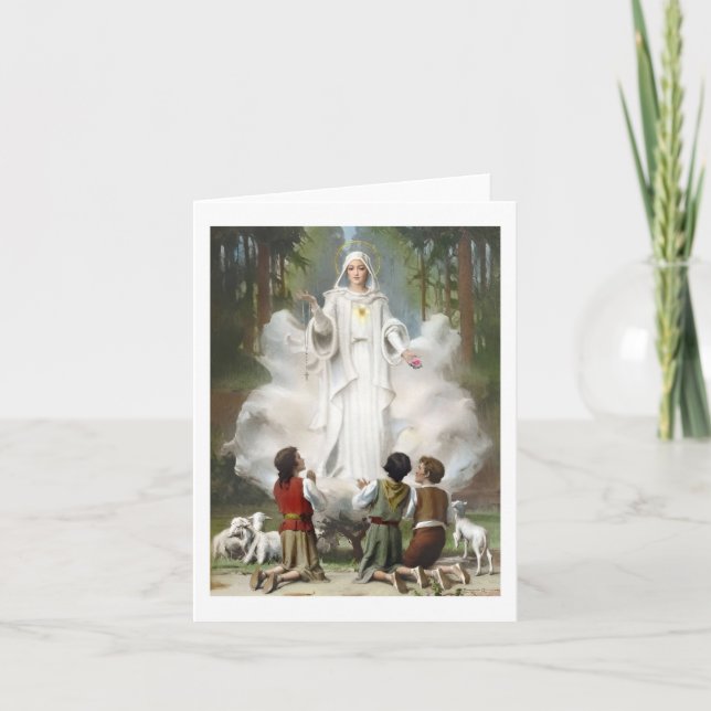 Carte de vœux de Notre-Dame de Fatima (Devant)