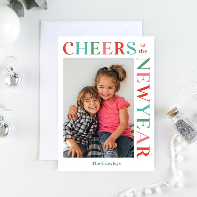 Carte de vœux de Nouvel An couleur modifiable avec (Créateur téléchargé)