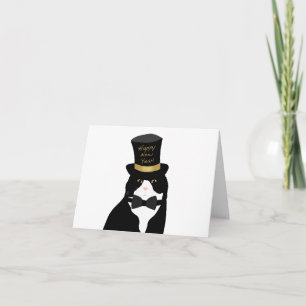 Carte de vœux de Nouvel An pour chat