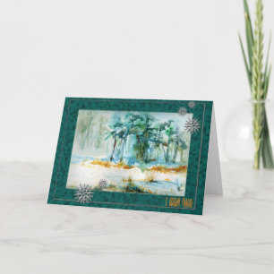 Carte de vœux de Nouvel An saisonnier russe avec n