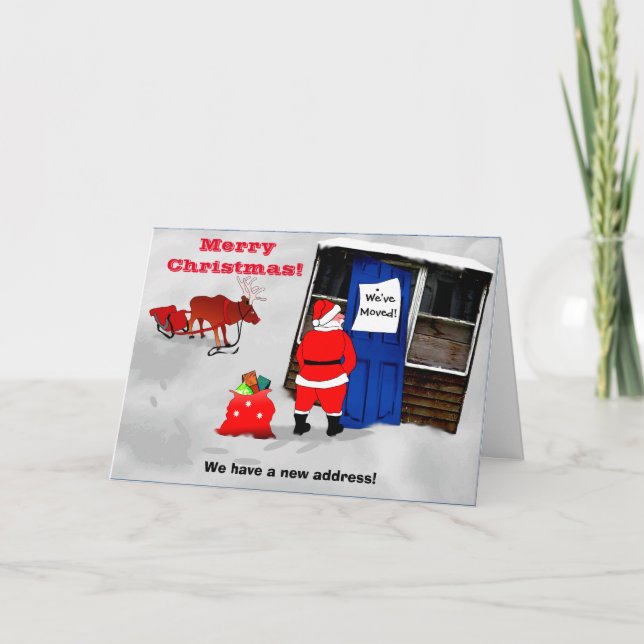 Carte de vœux de nouvelle adresse de Noël (Devant)