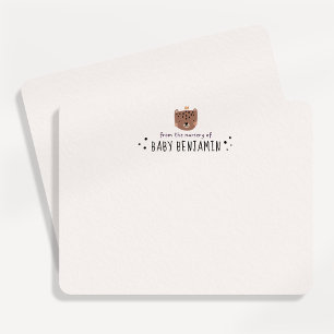 Carte de vœux de nurserie pour bébé garçon Couronn