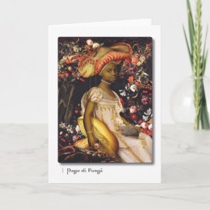 Carte de voeux de Page di Fungi Tarot