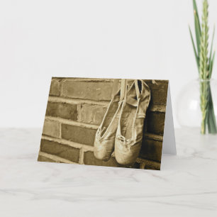 carte de voeux de pantoufles de ballet