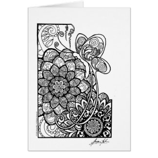 Carte de voeux de papillon - masquez à l'intérieur