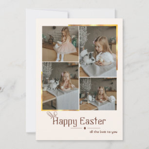 Carte de vœux de Pâques avec collage de photos