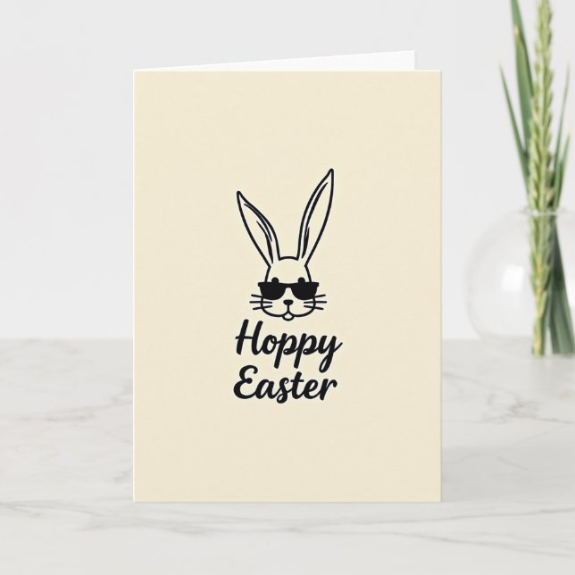 Carte de vœux de Pâques Cool Rabbit (Devant)