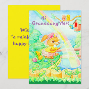 Carte de voeux de Pâques de la petite-fille