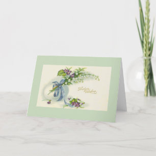 Carte de voeux de Pâques de Sretan en croate vinta