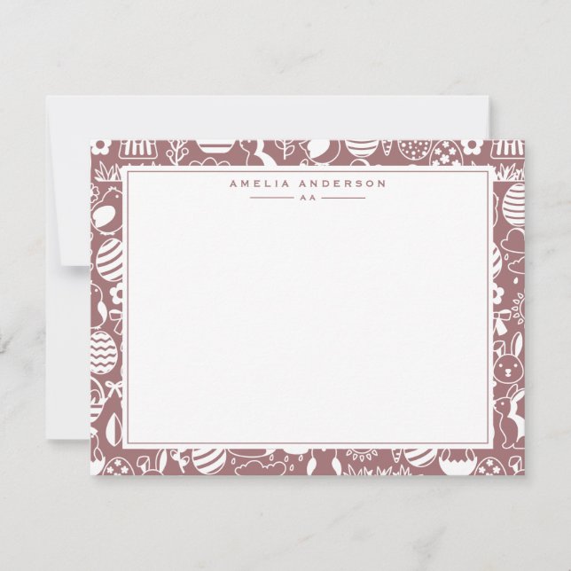 Carte de vœux de Pâques Dusty Rose (Devant)