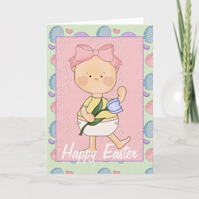 Carte de vœux de Pâques Easter Baby D2 (Devant)
