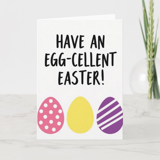 Carte de vœux de Pâques Eggcellent (Devant)
