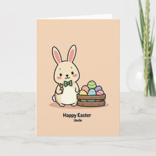 Carte de vœux de Pâques lapin