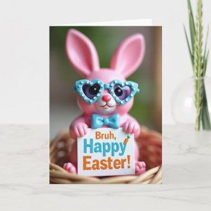 Carte de vœux de Pâques Lapin Joyeux