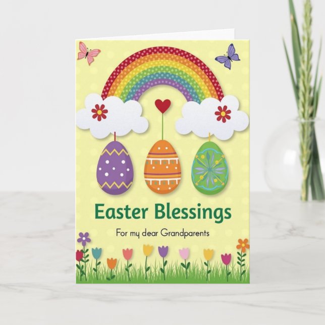 Carte de vœux de Pâques pour grands-parents (Devant)