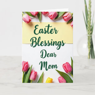 Carte de vœux de Pâques pour maman printemps